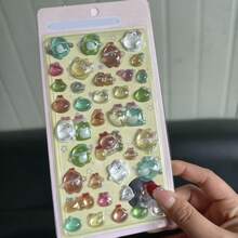 Bộ sticker 3D hình chuột lang nước dễ thương mới, sticker hoạt hình, sticker bong bóng thưởng với hình cún con, mèo con, trái cây. - Nhiều màu - Xem 9