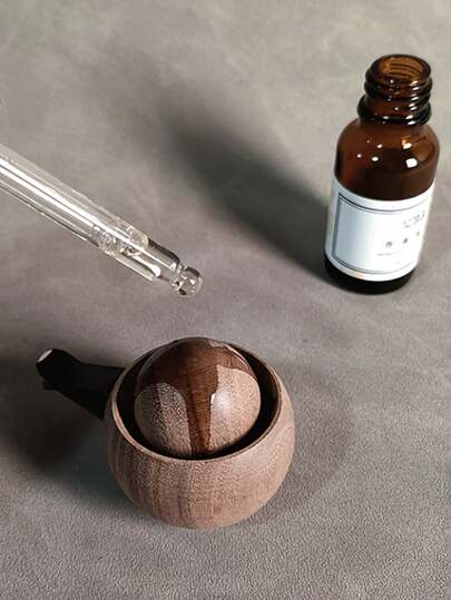 手工汽车空气清新剂扩散器，天然黑胡桃木香氛扩散器，设计优雅，无香精，适用于汽车内饰、家居办公室，无需电池，装饰性扩散器