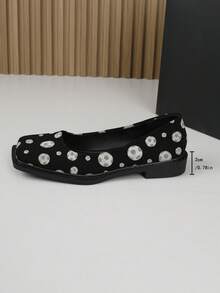 XBYASDF Mocassins femininos novos, pretos, brancos e amarelos com estampa de futebol, bico quadrado, modelo slip-on para uso diário. - Amarelo - Ver 10