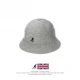 Grey Domed Rabbit Fur Fisherman's Hat