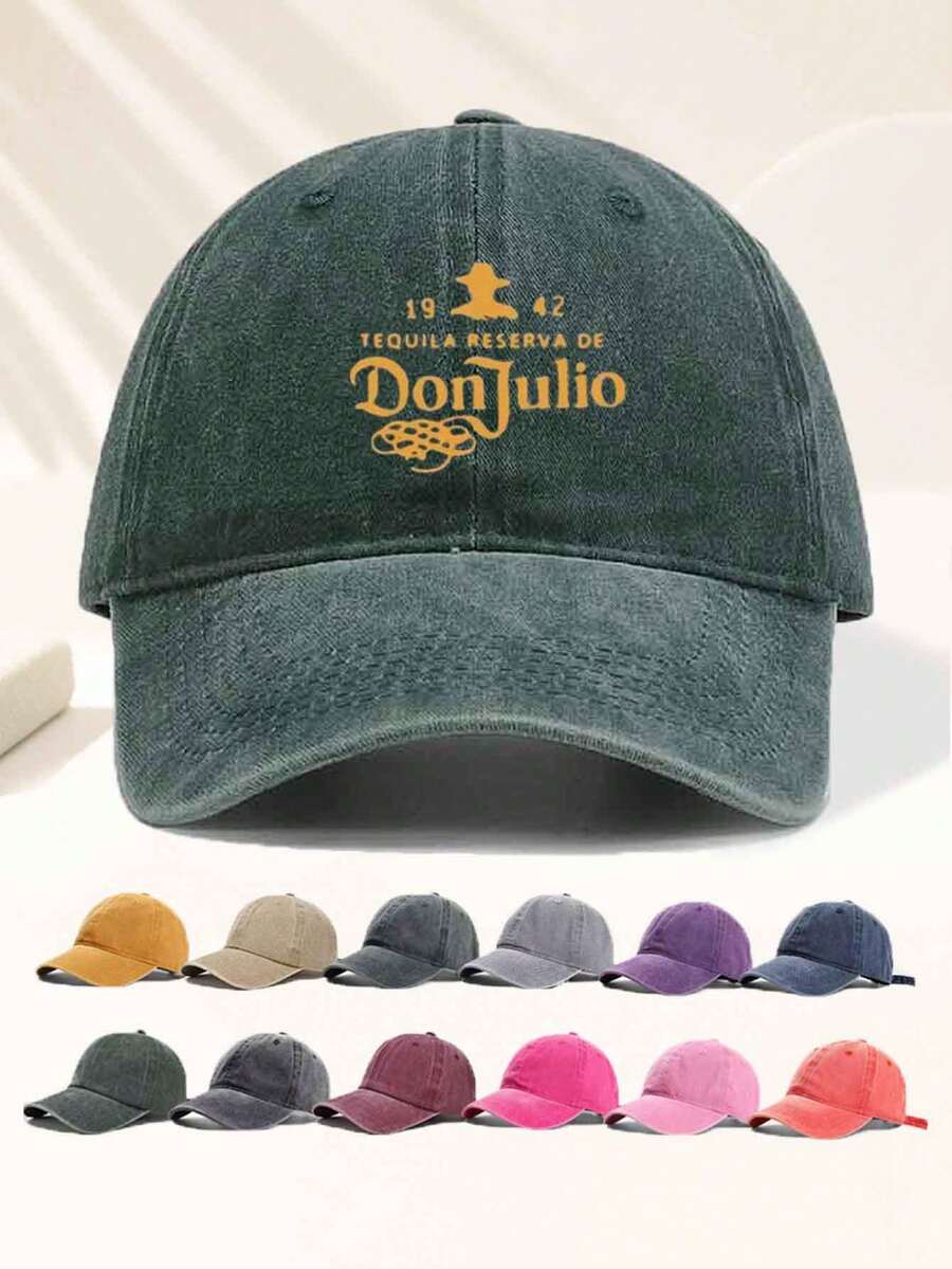 男女皆宜的复古水洗“Don Julio”印花棒球帽。可调节设计,为旅行、度假、运动、钓鱼、海滩等户外活动提供出色的防晒保护。适合作为爸爸帽、妈妈帽或情侣帽,是父亲节、母亲节、夏季、假日、节日的理想礼物。 - 彩色 - 查看 1