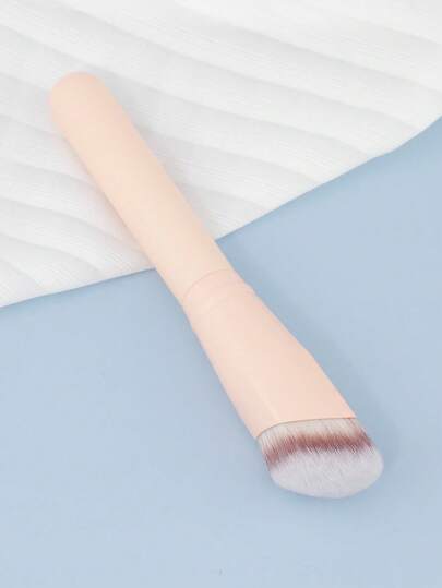 New Design Multi-Angle Pink Foundation Brush, Synthetic Hair Brush Suitable For BB Cream & Concealer, Portable Makeup Brush For Beginners And Professionals