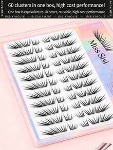 手工制作的红狐簇状假睫毛，无需胶水即可自粘，柔软卷翘的单根假睫毛，适合初学者，自然轻盈，可重复使用。 - 查看 4