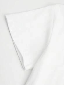 Crop Top Beautiful Disaster Graphic Tee 100% Polyester Comfort Fit - 白色 - 查看 3