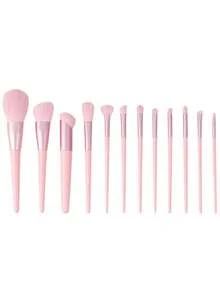 12Pcs Pink Makeup Brushes Set Professional Synthetic Foundation Powder Blush Eyeshadow Brushes Complete Cosmetic Brush Kit For Women Daily Makeup - Pink - View 9