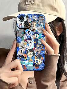 Collage floral azul de Mugman de .funda de teléfono Fundas compatibles con ,Apple,VIVO,OPPO,,, y Honor.Fabricadas en silicona TPU,ofrecen protección contra golpes y caídas. - Negro - Ver 3