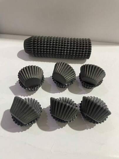 100pcs/200pcs/300pcs/500pcs/1000pcs Brown Mini Cupcake Liners, 0.98 Inch Baking Cups, 6cm Expanded Size, Non-Stick Cupcake Molds, Kitchen & Home Baking Supplies, Birthday Gift