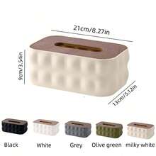 1 hộp đựng khăn giấy bằng gỗ thiết kế hình lông vũ, hộp đựng khăn ăn để bàn sang trọng cho phòng khách, hộp đựng khăn giấy sáng tạo. - Nhiều màu - Xem 9