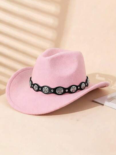 1 chiếc mũ vành rộng bằng dây thừng chất lượng cao, trang trí đinh tán, kiểu dáng cao bồi miền Tây Âu và Mỹ, mũ Fedora tối giản thời trang, đa năng, phù hợp cho mặc hàng ngày, tiệc tùng, sự kiện theo chủ đề miền Tây, tụ họp, cosplay, lễ tốt nghiệp, dạ hội hóa trang, lễ hội, sinh nhật, hòa nhạc.