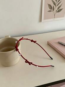 1 chiếc băng đô nơ - Phụ kiện cài tóc thanh lịch và dễ thương, phù hợp cho tiệc năm mới, trang phục thường ngày và các dịp đặc biệt. - Nhiều màu - Xem 6