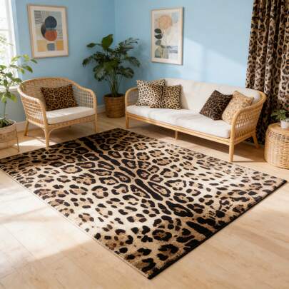 1pc Leopard Print Decorative Carpet, Pink & Black Zebra Pattern, Fashionable Geometric, Art Carpet Suitable For Bedroom, Kitchen, Farmhouse, Living Room, Gift And Home Decor, Bedroom Rug, Retro Design, Decorative Mat, Home Decor, Fashionable Geometric Design, Art Outdoor Balcony Mat, Modern Indoor Aesthetic Floor Mat, Step On The Mat And Enjoy A Happy Start, Retro Abstract Geometric Pattern Mat, Suitable For Living Room, Bedroom, Office Simple Room Decor, Decorative Mat, Home Decor