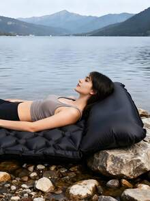 1pc Ultra-Light Outdoor Camping Sleeping Pad With Built-In Pillow And Air Pump, Suitable For Camping, Hiking, Outdoor Activities - Multicolor - View 10