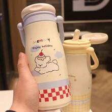 1个双模式保温杯，带提手 | 316不锈钢内胆 + 可转换吸管/饮用盖 | 轻巧美观，防漏 | 专为女生和学生设计 – 适合上学、通勤和户外活动 - 彩色 - 查看 11