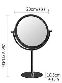 Exquisite Makeup Mirror 360° Free Rotation Design High-Definition Surface Fashion Metal Makeup Mirror Suitable For Charming Women Stable Base Ideal For Bathroom Shelf Or Bedside Table Home Essential Functional Art Piece Travel Must-Have - F - View 14