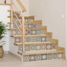 24 miếng gạch ốp tường tự dính phong cách Bohemian, giấy dán tường gạch men, decal dán tường bóng có thể tháo rời dùng cho việc cải tạo nhà bếp và phòng tắm, chống thấm nước, chịu nhiệt, kích thước 5.91*5.91 inch, giấy dán tường nhà bếp tự làm. - 24 chiếc / 15*15CM / 5.91*5.91in - Xem 9