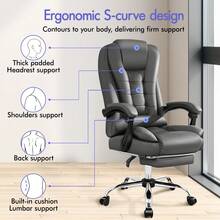 Home Office Chairs - Grey - View 3