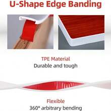 1PC U-Shaped Self-Adhesive Edge Trimming Strip - A Flexible Wood Edge Protector Suitable For Countertops, Shelves, And Door Sealing - A Durable Home Improvement Tool, Cabinet Edge Trimming, Streamlined Trimming Design, Flexible Edge Protector - A - View 6