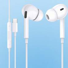 Type-C 有线耳机，入耳式耳机，具备降噪功能，HiFi 立体声，超低延迟，兼容 15 Pro Max、S24 Ultra 及其他 Type-C/USB-C 设备，适用于移动游戏和多媒体应用。 - 查看 10