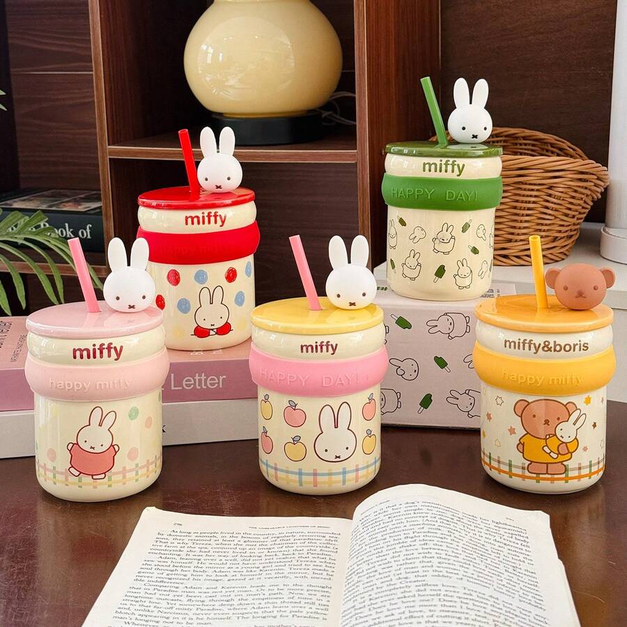 Hasbro Cốc sứ hình thỏ gấu dễ thương kèm thìa, bộ đồ uống Sweet Home. - Nhiều màu - Xem 1