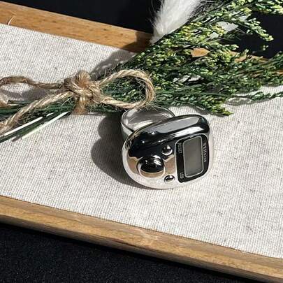 Nuevo contador de dedos luminoso con electrochapado, contador electrónico restablecible, anillo de conteo de tasbih de Ramadán, accesorio esencial para uso religioso diario, regalo de Ramadán, necesidad de viaje para el Hajj