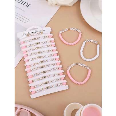 Bộ 5/1 chiếc Vòng tay cô dâu/đội cưới, quà tặng trang trí tiệc độc thân, quà cho phù dâu, đồ dùng đám cưới