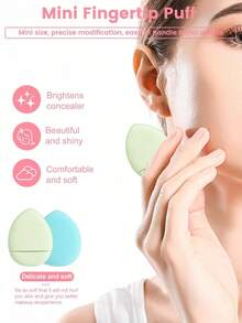 Makeup Tool Set That Includes: 10 Makeup Sponges For Liquid Makeup + 10 Mini Makeup Sponges For Liquid Makeup + 10 Triangular Puffs For Loose Powder And Makeup Setting + 10 Air Cushion Powder Puffs For Facial Makeup + 10 Mini Air Cushion Powder Puffs For Facial Concealer Makeup. Available In 5/10/20/30/40/50/60/80/100 Pieces - 學員藍 - 查看 7