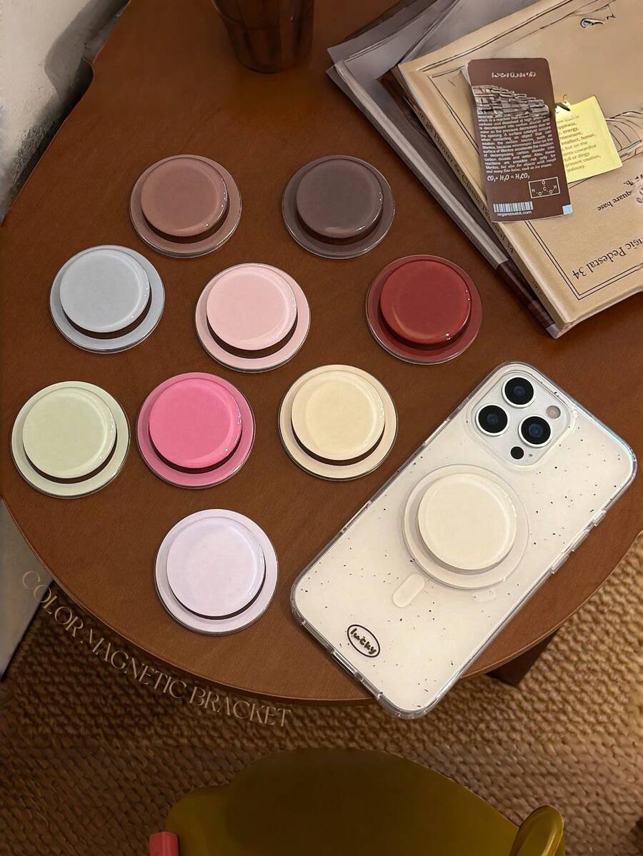 1pc Multi-Color Desk Phone Holder, With Protective Packaging, Creative Decor And Charging, Non-Slip Design, Suitable For Various Scenarios - Multicolor - View 1