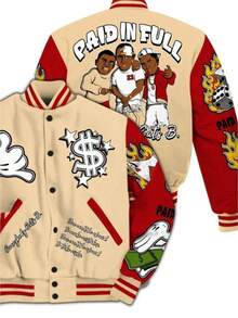Men's Jacket Court Style 3D Printed Baseball Jacket Single-Breasted Jacket - Baseball Uniform - 025 - View 1
