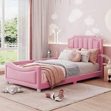 Kids Bed Frames, Headboards & Footboards - Pink + Solid Wood + 90cm*200cm - View 12