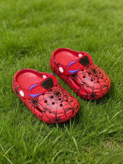 1 par de sandalias decorativas y frescas para niños, de EVA, transpirables, ligeras y con amortiguación suave, adecuadas para uso en primavera/verano tanto en interiores como en exteriores, zapatos casuales/de playa para niños