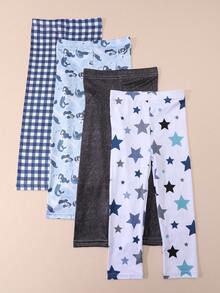 4 chiếc quần legging ôm sát dáng suông cho bé gái, quần dài đến mắt cá chân co giãn, thoải mái khi mặc hàng ngày, mùa xuân/hè. - Nhiều màu - Xem 6