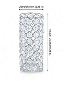 Crystal Flower Vase And PillarCandle Holder Set 10.24 Inch WeddingCylinder Flower Vases Stand TableCenterpieces Candle Holders For Table RoomHome Wedding Party Events Decor - Two Colors - View 15