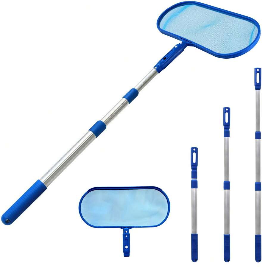 Crystals Swimming Pool Leaf Skimmer Net With Telescopic Pole 3 Way Cleaning Mesh Net For Pool Spa Pond Maintenance - Skimmer - View 1