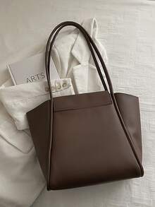 Large Capacity Handbag For Women, New Arrival Fashion Versatile Commuter Shoulder Tote Bag - Coffee - View 6