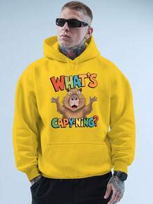 Moda y estilo es un suéter de felpa para hombre de Kabining, ideal para otoño e invierno, que incluye una sudadera con capucha de regalo, con estampados de moda americana, lo que lo convierte en un regalo perfecto para hombres. - Gris - Ver 5