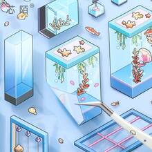 6pcs Cute Aquarium & Greenhouse Glass House Scene Stickers, DIY 3D Model Set, Includes PVC Transparent Card Paper, Suitable For Scrapbooking, Diary, Planner Decoration, Ideal Stationery Gift For Girls - One Size Fits All 2 - View 4