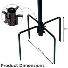 Crystals Wild Bird Feeder Stabiliser Base Metal Garden Stand With Ground Spikes For Feeding Station Support - Black - View 2