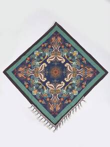 1 chiếc khăn bandana nữ kiểu dáng bohemian họa tiết Paisley, đính vỏ sò và tua rua, thích hợp cho du lịch, kỳ nghỉ, dã ngoại, dự tiệc. - Nhiều màu - Xem 13