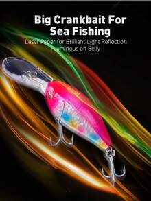 KINGDOM 1PC Kingpro OC-62 Big Crankbait Artificial Hard Baits 62mm 21.8g ABS Material Freshwater Sinking Saltwater Floating Minnow Bait For Sea Fishing Lures Trolling Retrieving Suitable For All Sea Areas - Multicolor - View 10