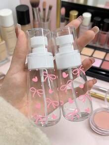 领结图案超细喷雾瓶，塑料旅行香水补充装，便携式酒精喷雾瓶，适合旅行，旅行香水补充装，适用于旅行香水喷雾、面部和头发喷雾，客厅卧室浴室家居装饰，旅行配件，婚礼派对生日礼物（男士、妈妈、爸爸、朋友），新年用品，趣味礼物，旅行必备 - 彩色 - 查看 2