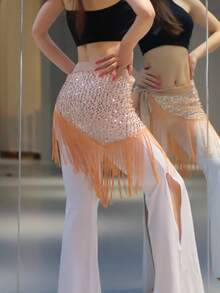 1pc Bohemian Tassel Waist Chain, Belly Dance Waist Apron, New Design Adjustable Waist Chain, Suitable For Women's Sequin Costumes, Dance Costumes, Applicable For Carnival Parties, Stage Performances - Multicolor - View 6