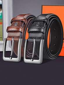 父亲节礼物 男士真皮针扣休闲复古腰带 青少年牛仔裤腰带 父亲节礼物 情人节礼物 - 彩色 - 查看 12