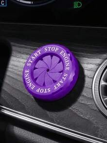3cm Flat Surface Engine Start Button Decorative Cover - Rotatable ABS Decorative Ring With Adhesive Backing, Fits Keyless Ignition Switch, No Drilling Required, Multiple Designs, Engine Start Button Decorative Cover - Car Interior Accessories - One-click Start Sticker - View 16