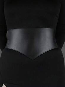 1 pieza Banda elástica ajustable asimétrica negra para mujer, adecuada para cenas, fotografía callejera, citas, eventos o uso diario - Uñas negras sin ondas - Ver 1