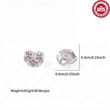 20pcs/Pack 925 Sterling Silver Plum Blossom Ear Plugs, Mini Ear Studs, Lightweight And Compact, Earring Accessories For DIY Jewelry - Silver - View 8