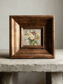 1 pezzo Cornice decorativa in stile medievale francese vintage, di alta qualità, adatta per soggiorno, camera da letto, sala da pranzo, appesa a mobile (senza pittura inclusa) - 1 pezzo di rame - Visualizzare 3
