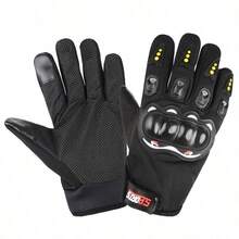 1 Pair Men's Motorcycle Gloves, Breathable Closed-Finger Racing Gloves, Suitable For Outdoor Sports And Off-Road Motorcycle Riding - Multicolor - View 5