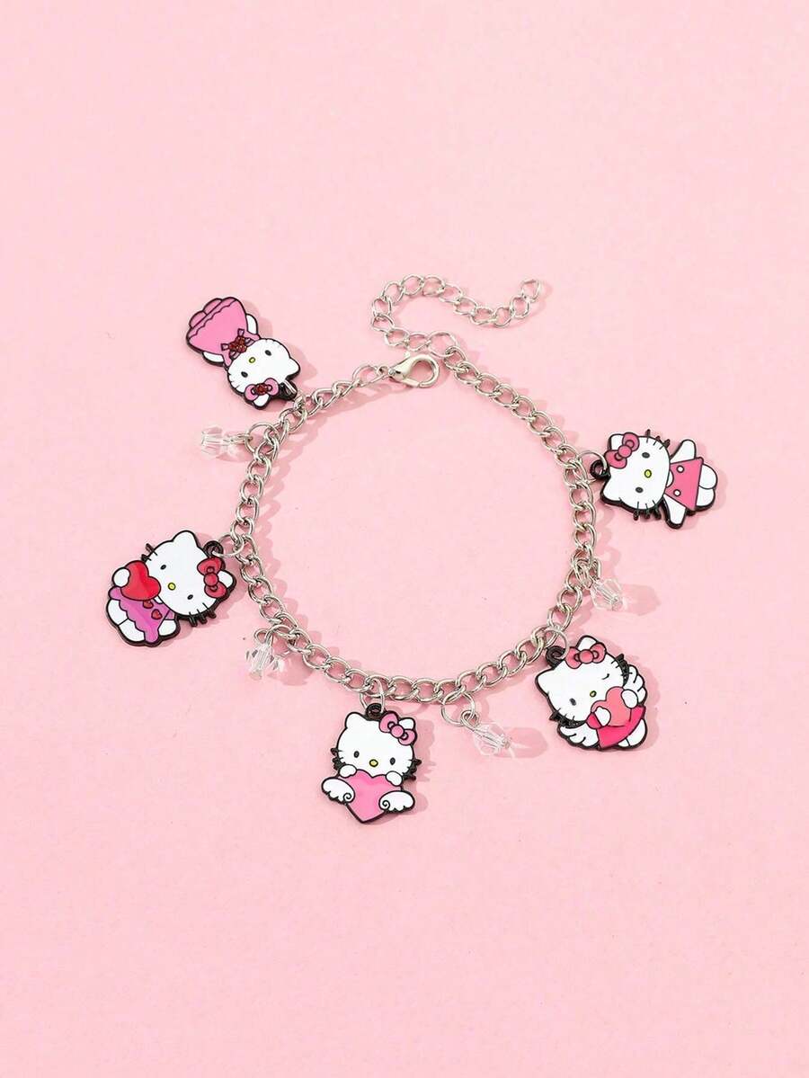 SANRIO 卡通动漫 Hello Kitty Kuromi 新款手链吊坠饰品 - 彩色 - 查看 1