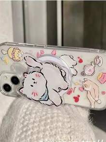 1个可爱磁吸猫咪手机支架，ins风女士滑动手机支架，适用于Magsafe手机壳 - 彩色 - 查看 4