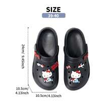 Miniso 名创优品三丽鸥Hello Kitty木屐，厚底设计，透气孔结构，防滑厚底，夏季户外拖鞋（1双） - 彩色 - 查看 8
